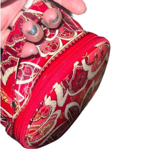 Vera Bradley Rosy Posies Sweetheart Patent Mini Bag - Picture 3 of 7
